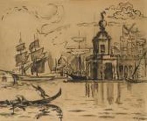 Venise, La Douane De Mer by Paul Signac