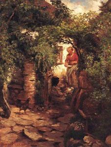 Feeding The Chickens by O.A. Sickert