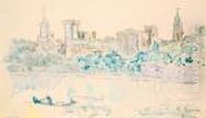 Avignon, Le Matin, 1909-1910 by Paul Signac
