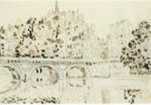 Pont Neuf, Pointe De La Cite, Paris by Paul Signac