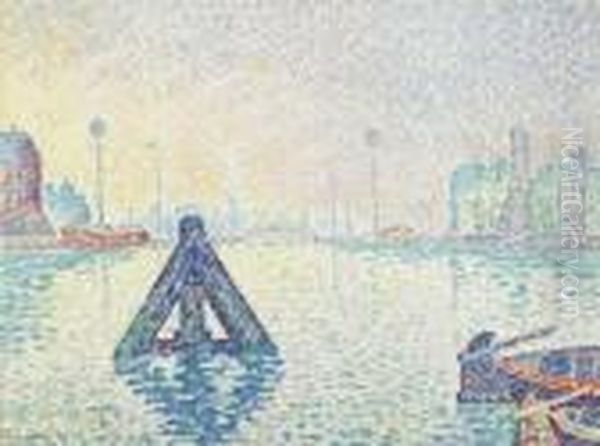 Image Trimmed 30.5x41 Cm, Fixed 
On Thick Wove Paper 50x65cm. Stamp With Sail Boat And Signature Lower 
Left: P. Signac. Numbered Lower Right With Publisher Stamp: Gp. Framed - view 1
