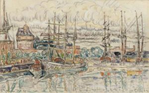 Scene De Port, Saint-malo by Paul Signac