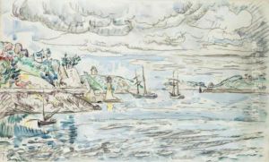 L'embouchure Du Trieux, Bretagne by Paul Signac