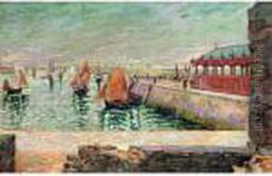 Port-en-bessin. La Halle Aux Poissons by Paul Signac
