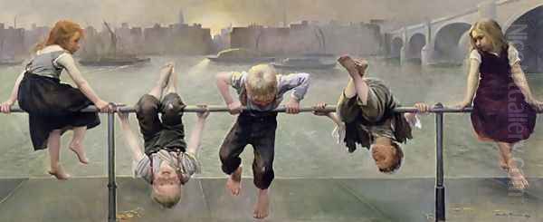 Street Arabs at Play, 1890 by Dorothy, nee Tennant Stanley