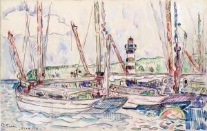 Voiliers Au Port De Groix by Paul Signac