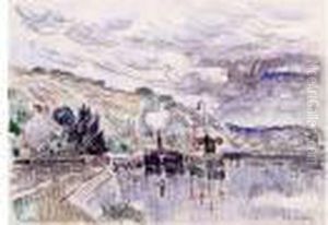 Peniches A Rolleboise by Paul Signac