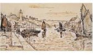 Voiliers Dans L'entree Du Port by Paul Signac