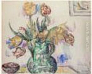 Vase De Tulipes by Paul Signac
