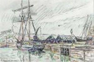 Goelette A Quai, Paimpol by Paul Signac
