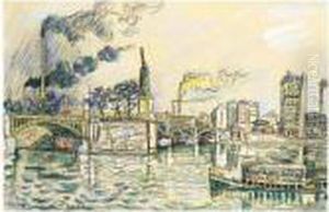 Le Pont De Grenelle A Paris by Paul Signac