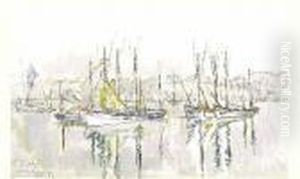 Voiliers Dans Le Port De Concarneau by Paul Signac