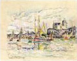 Sables D'olonne, Vue De Port by Paul Signac