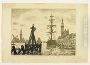 Le Port De Veere<</b> by Paul Signac