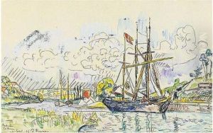 Voiliers A Quai by Paul Signac