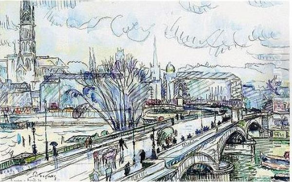 Le Pont Corneille Sous La Pluie - view 1