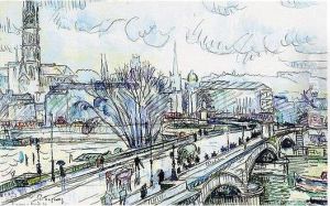 Le Pont Corneille Sous La Pluie by Paul Signac