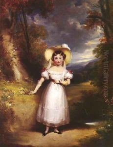 Princess Victoria, Aged Nine, In A Landscape by Stephen Catterson Smith