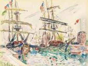 Bateaux Au Port by Paul Signac