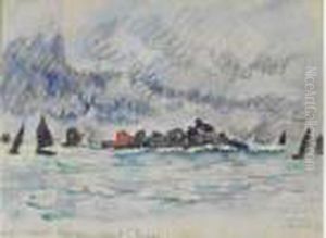 L'averse Sur Saint Guenole. by Paul Signac