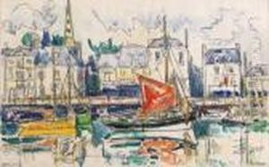 Vue Du Port De Pauliguen by Paul Signac