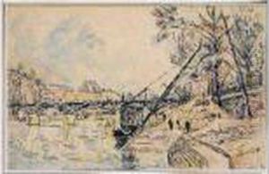 Paris, Le Pont Des Arts, 1932. by Paul Signac