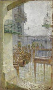 La Terrazza Di Pirulin Pecunia by Telemaco Signorini