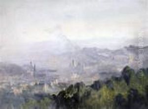 Overlooking Edinburgh by Telemaco Signorini