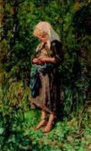 Ragazza Nel Bosco (o La Nene) by Telemaco Signorini
