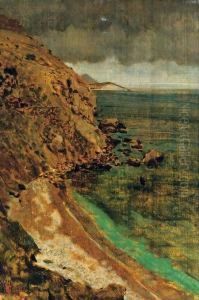 Portoferrato, Elba Or Pioggia Imminente by Telemaco Signorini
