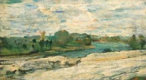 Sull'arno by Telemaco Signorini