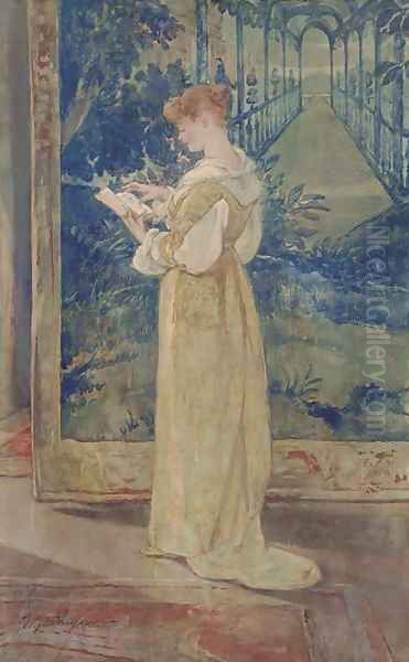 Woman Reading - view 1