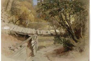A dilapidated bridge in Hertfordshire by Clarkson Stanfield