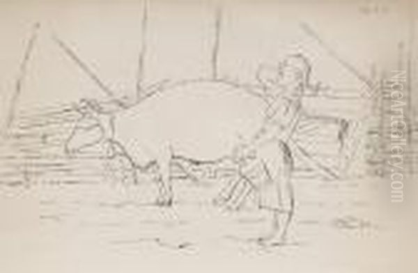 Milking The Cow In The Morning - view 1