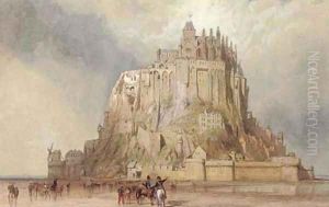 Mont St. Michel from the north west, Normandy, France