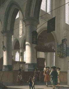 A Church Interior by Hendrick van Streeck