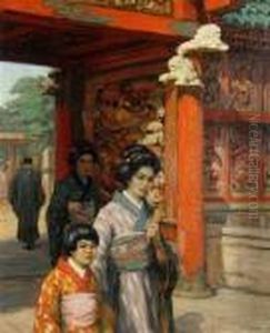A Buddhist Temple In Tokyo