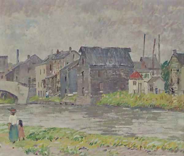 Along the Riverbank by Robert Spencer