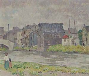 Along the Riverbank by Robert Spencer