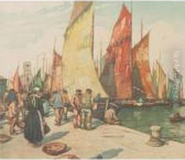 "boats At Concarneau," - view 1