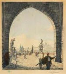 Blick Auf Die Karlsbrucke by Tavik Frantisek Simon