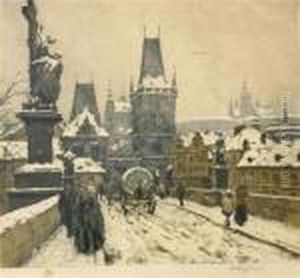Auf Der Karlsbrucke by Tavik Frantisek Simon