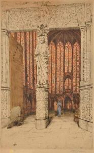 Entrance To St. Chapelle In Paris by Tavik Frantisek Simon