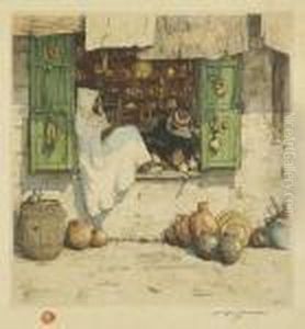 An Oriental Shop by Tavik Frantisek Simon
