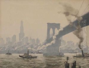 Brooklyn Bridge In New York by Tavik Frantisek Simon