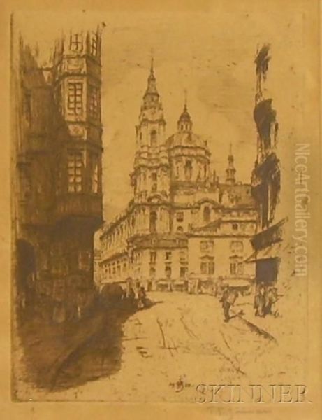 Church Of Saint Nicholas / A Prague View - view 1
