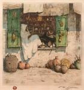 Arabian Shop In Tanger by Tavik Frantisek Simon