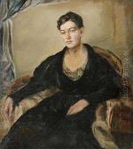 A Portrait Of The Artist's Wife by Tavik Frantisek Simon