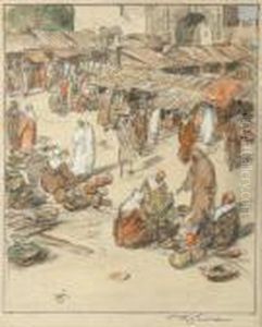 Market In Tanger by Tavik Frantisek Simon