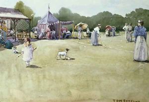 The Tennis Party, c.1930s by Tom Simpson